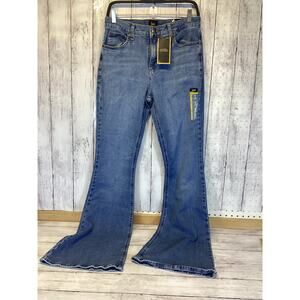 Lee Legendary Mid Rise Flare Jeans Women 8 Long NWT Retro Y2K Denim